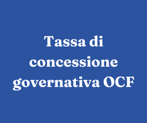 tassa di concessione governativa albo ocf