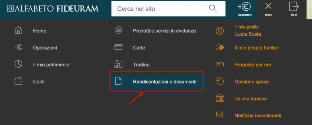 come scaricare rendiconto costi fideuram