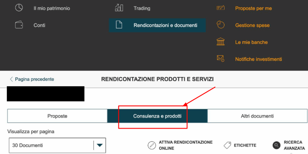 come scaricare rendiconto costi fideuram