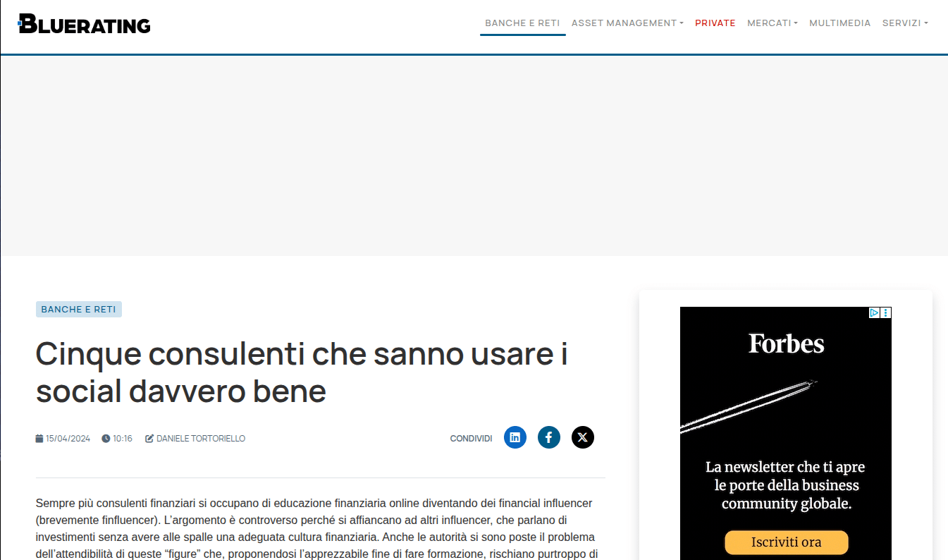 Bluerating — Cinque consulenti che sanno usare i social davvero bene