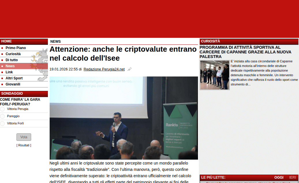 Perugia24.net — Attenzione: anche le criptovalute entrano nel calcolo dell'Isee