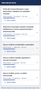 Esercitazione per tema nell’app Esame OCF, con i 61 argomenti della banca dati